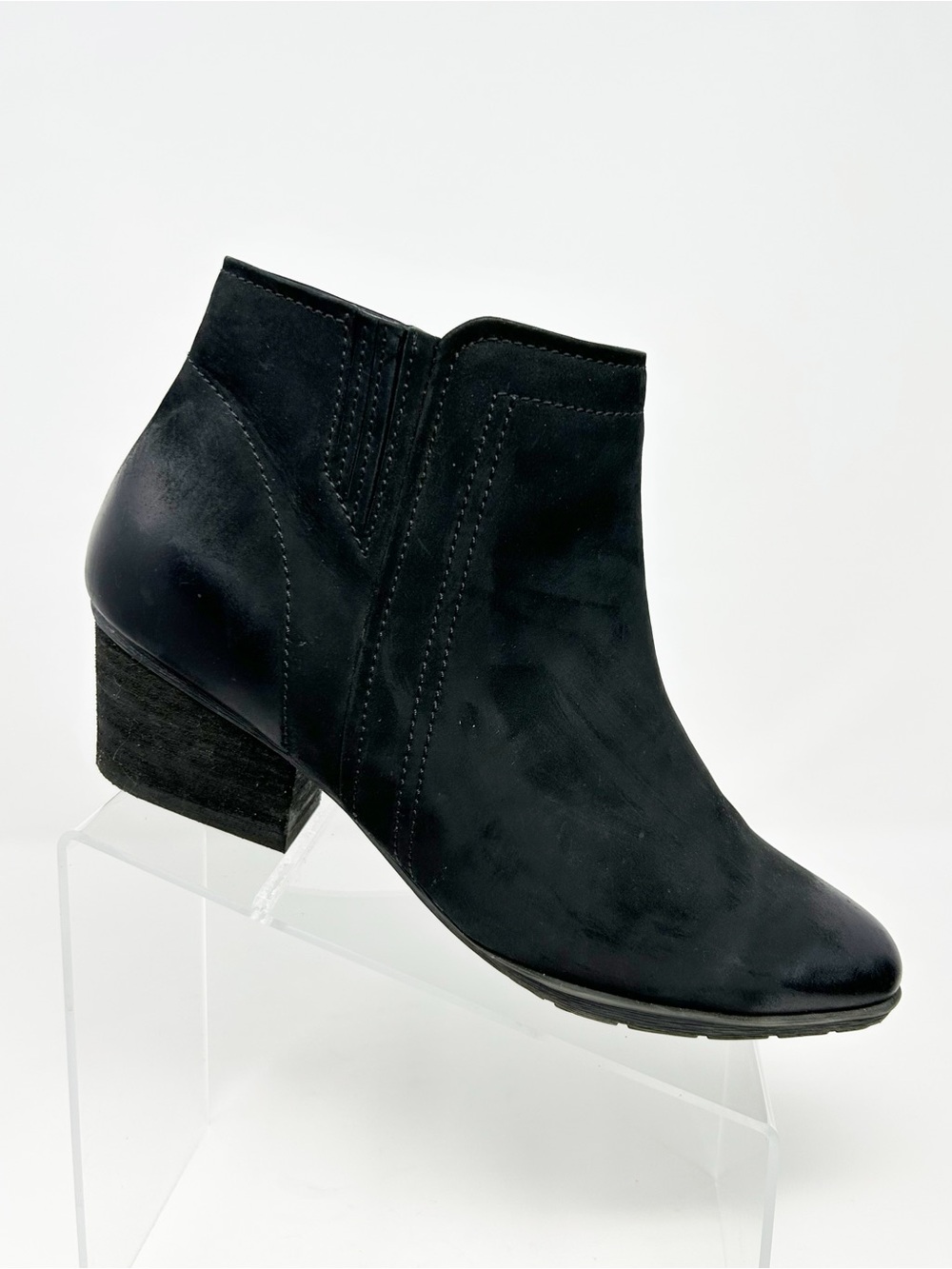 Blondo Valli Waterproof Womens Black Ankle Booties Side Zip Block Heel Size 11
